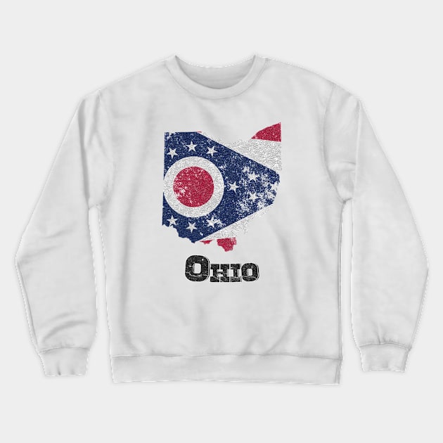 Vintage Ohio State Flag Crewneck Sweatshirt by ElevenGraphics